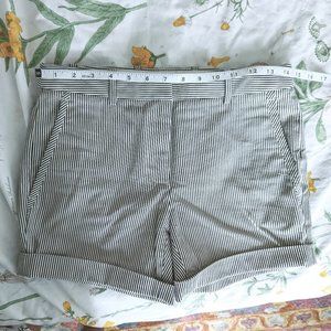 J Crew Bermuda short in navy pinstripe